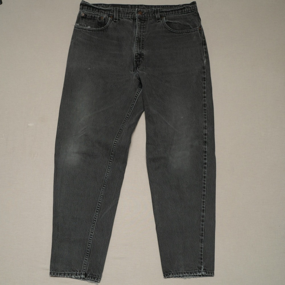 Vintage 90s Levis 550 Faded Black Jeans Adult 36x30 Grunge Skater Baggy Zipper